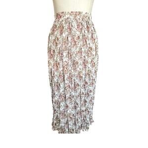 Vintage y2k Crinkled Rose Garden Print Midi Shirt from CLIO Size Medium